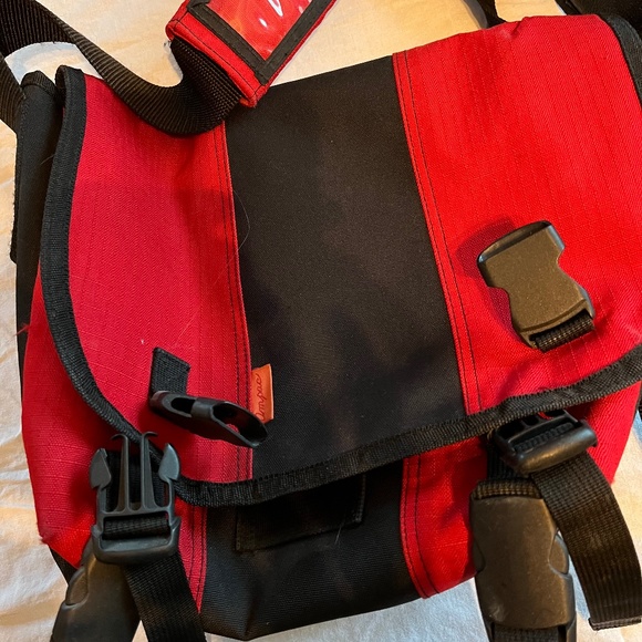 Ampac Bags Ampac Red With Black Bike Bag Unisex Euc Tote Cross Body